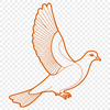 Minimalist Dove Illustration A single dove illustrated with clean lines and minimalist design, suitable for digital applications.