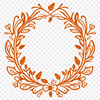 Free Vector Wreath Template for Crafting A floral design for crafting and DIY projects, made in vector format as a reusable digital template.