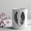 A stylized illustration of a feather in vector format, suitable for various graphic design applications and cutting machines.