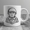 Military Man Clip Art Design SVG illustration of a soldier in a military uniform.