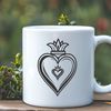 Beautiful Religious Vector Art Image SVG representation of the Sacred Heart icon, suitable for digital use.