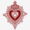 A sacred illustration of the Immaculate Heart symbol.