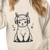 Cute SVG Cameld Image Download A digital illustration of a South American camelid animal with long neck and ears.