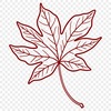 Stylized Leaf Illustration in Vector Format A single leaf with stylized veins and edges, designed as vector art.