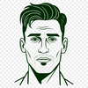 Simple Man Silhouette Line Art Design Man silhouette in simple line art style