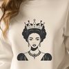 Female royalty character designed as vector art for personal or commercial use.