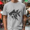 Whimsical Goldfish SVG Graphics Illustrated goldfish design suitable for vector art projects