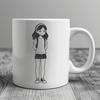 Young girl character illustration created as a vector graphic.