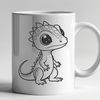 Simple Reptile Clip Art Design A digital illustration of a reptile animal, depicted in a simple vector style.
