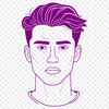 Simple Man Vector Graphic An illustration of a male figure in a simple design style, suitable for vector art and graphic design projects.