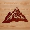 A stylized illustration of a mountain, created as a vector graphic.