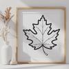 Isolated Leaf Vector Graphic An isolated graphic representation of a leaf made with scalable lines and curves.