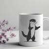 A detailed illustration of a playful otter in a digital vector format.