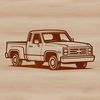 Rugged Vector Vehicle Design A digital illustration of a pickup truck, suitable for vector design projects.