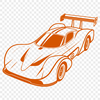 Beautiful Car Clip Art Vector illustration of a racing car with sleek design elements.
