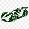 Speed Machine Vector Icon A high-speed racing car illustrated in vector graphics.