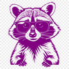 Cute Masked Raccoon Character in Sunglasses A masked racoon character wearing sunglasses made from vector shapes.