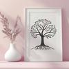 An illustration of a tree in vector format, suitable for cutting or engraving with a Cricut or laser cutter.
