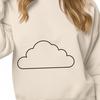 Fluffy White Cloud Design SVG File An SVG graphic of a fluffy white cloud design suitable for various applications.