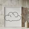 A white, puffy cloud icon created in vector format.