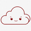 Soft Cloud Illustration SVG File An abstract representation of a fluffy cloud with soft, rounded edges and subtle shading.