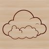 Scalable Cloud Graphic Vector Art Cloud-shaped graphic designed with scalable lines and curves.