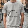 A simple illustration of a cloud with white fluffy texture and soft edges.