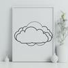 Fluffy White Cloud against Light Blue Sky A white, puffy cloud against a light blue sky, suitable for graphic design and digital art projects.