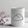 Stylized Cloud Design for Creative Projects A stylized cloud illustration created in vector format for various design applications.