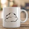 Fluffy White Cloud Clip Art A white cumulus cloud with fluffy texture against a blue sky.