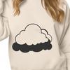 A white, puffy cloud in the sky, suitable for vector graphics and design projects.