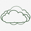 Vector Cloud Illustration A stylized illustration of a cloud used in vector design for various applications.