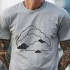 Fluffy Cloud Vector Graphic A vector graphic representation of a fluffy cloud with soft edges.
