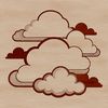 A white, puffy cloud icon designed as vector art for digital use.