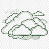 Fluffy White Cloud Illustration A high-resolution vector graphic illustration of a fluffy white cloud in the sky.