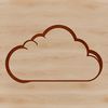 Stylized Cloud SVG Icon A stylized illustration of a fluffy white cloud.