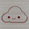 A simple white cloud icon designed as a vector graphic.