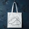 Beautiful White Cloud in the Sky A simple illustration of a white cloud in the sky.