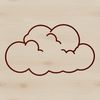 A graphic representation of a fluffy cloud in a digital format suitable for various design applications.