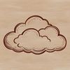 Beautiful SVG Cloud Illustration A stylized illustration of a puffy white cloud.