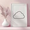 Fluffy White Cloud Vector Art A white, fluffy cloud rendered in vector format.