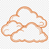 Fluffy White Cloud Icon A stylized illustration of a white cloud with fluffy texture and soft edges.