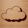 A stylized illustration of a cloud in a vector format.