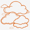 Free Cloud Vector Graphics A stylized illustration of a white fluffy cloud in the sky.