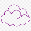 Beautiful Cloud Icon A white, puffy cloud icon with a simple outline, suitable for vector graphics and digital design.