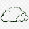 An illustration of a white cloud against a clear blue sky, suitable for vector graphics and design projects.