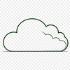 Free Vector Art Cloud Icon A stylized illustration of a white cloud in the sky, suitable for vector art design.