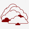 A stylized illustration of a cloud in vector format.