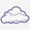 A white, fluffy cloud against a light blue sky.