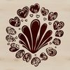 A decorative seashell design with intricate details, perfect for crafting or digital projects.